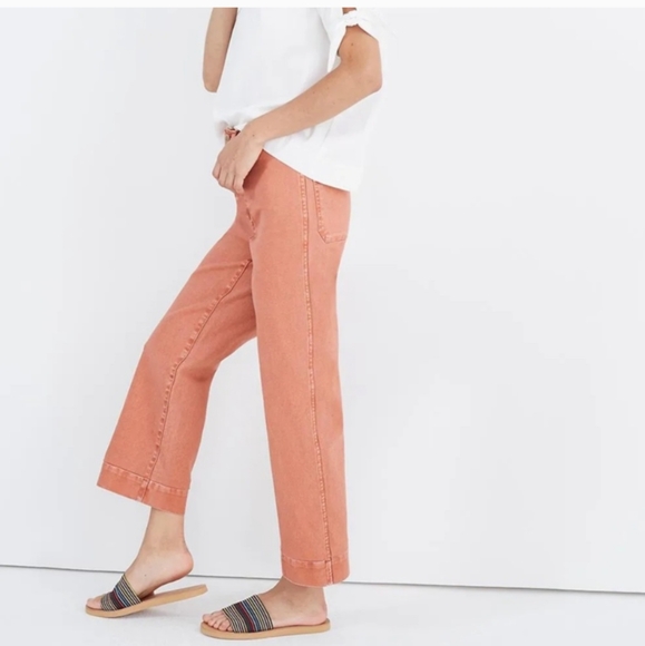 Madewell Slim Emmett Wide-Leg Crop Pants - Picture 2 of 5